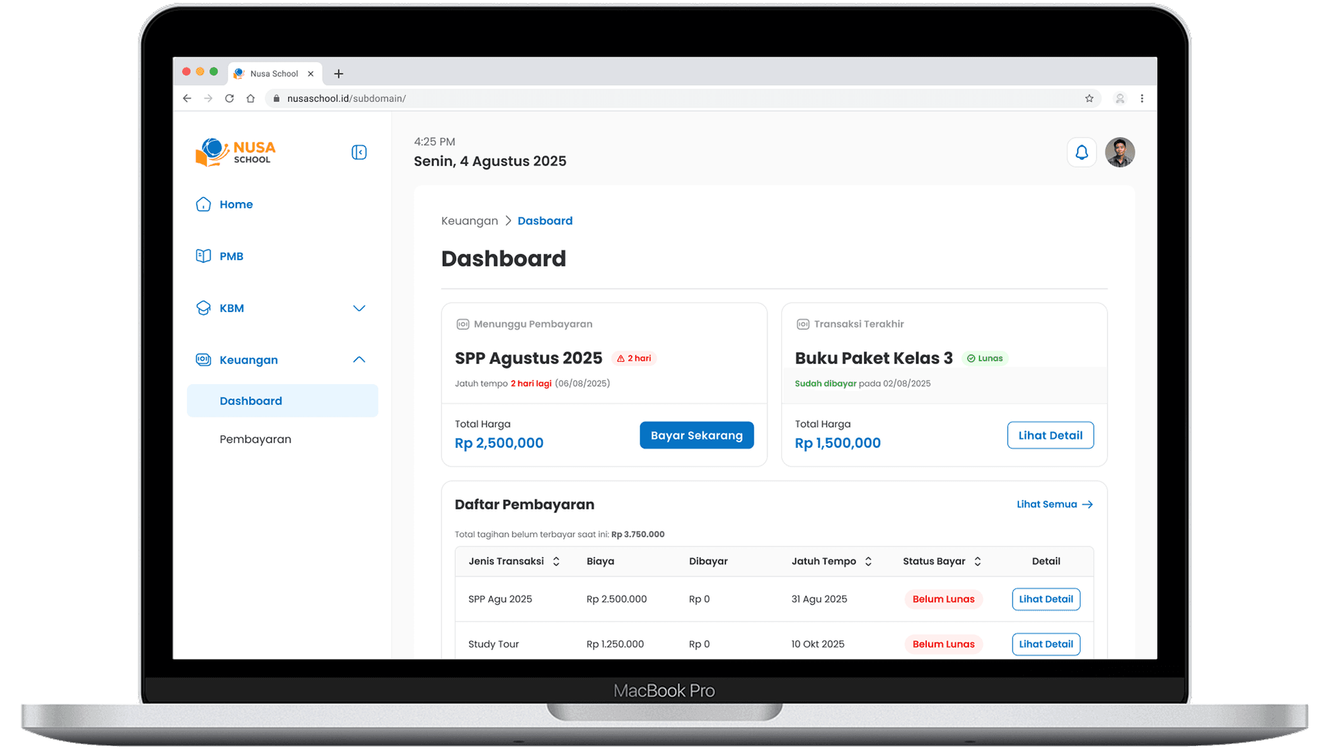 Dashboard Alif Works Web